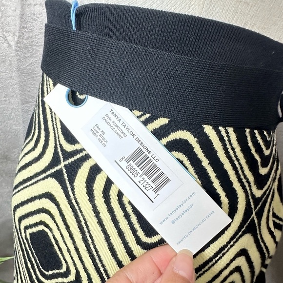 NWT Tanya Taylor Candace Geo-Jacquard Print Midi Skirt in Cream & Black Sz XS - Picture 4 of 13